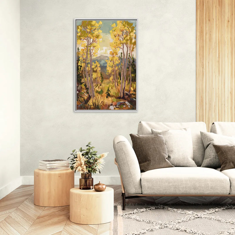 Breckenridge Aspen Forest - Living Room White Frame Canvas