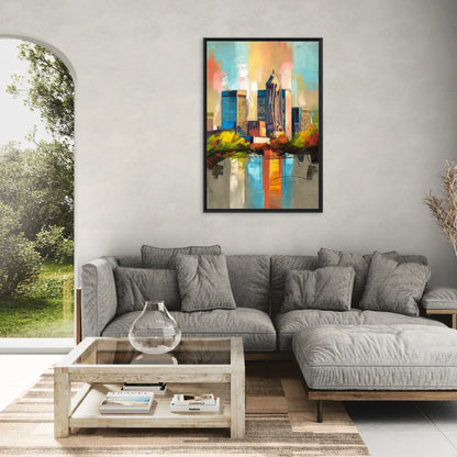 Birmingham Alabama Magic City - Living Room Black Frame Canvas