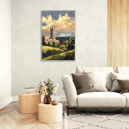 Toledo University Spirit - Living Room White Frame Canvas