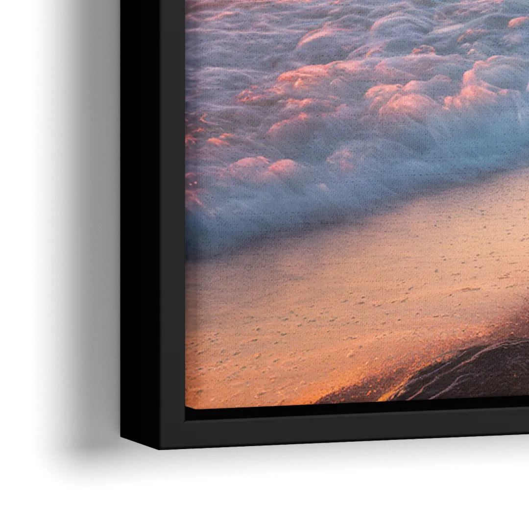 San Diego Pacific Beach Vibes - Close-Up Black Frame Canvas