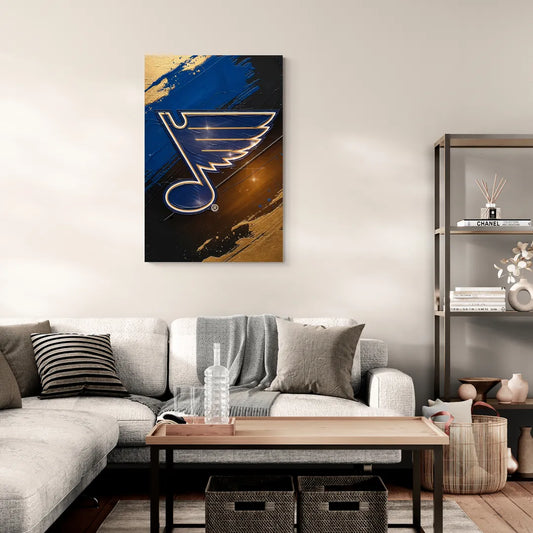 St. Louis Blues Hockey Theme - Canvas Wall Art Living Room