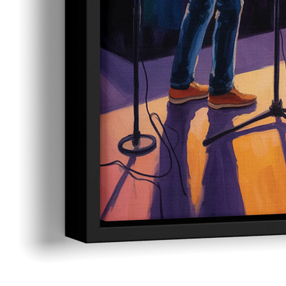 Montreal Jazz Festival Scene - Close-Up Black Frame Canvas