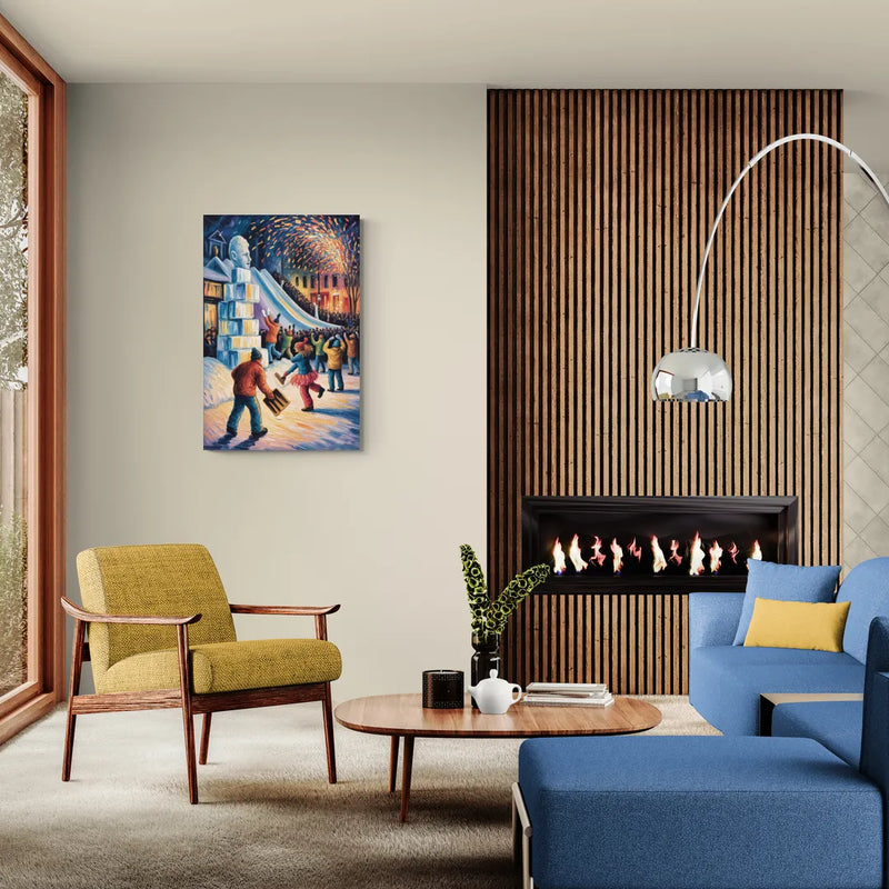 Quebec Winter Carnival - Canvas Wall Art Living Room