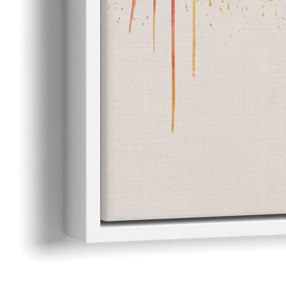 Providence Skyline at Sunset - Close-Up White Frame Canvas