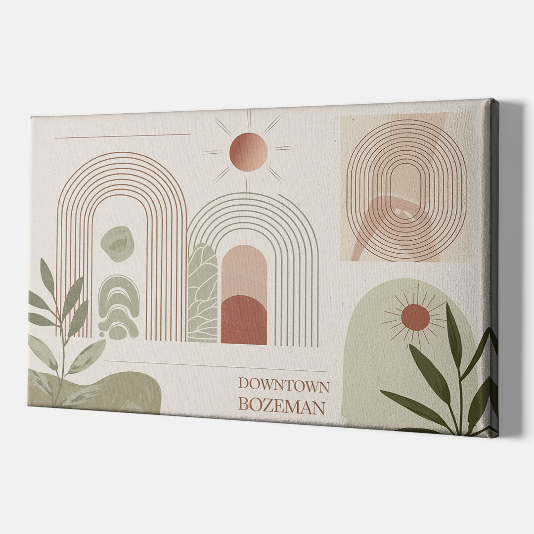 Bozeman Downtown Charm - Canvas Wall Art Indoor