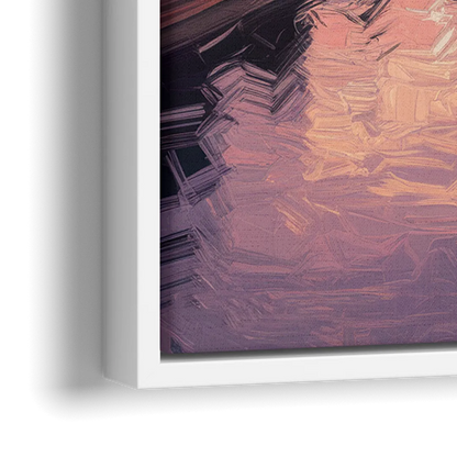 Arlington Skyline Sunset - Close-Up White Frame Canvas