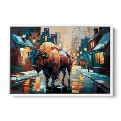 Buffalo Elmwood Village Vibes - White Frame Canvas