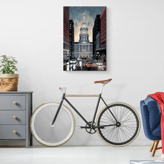 Philadelphia City Hall - Canvas Wall Art Living Room