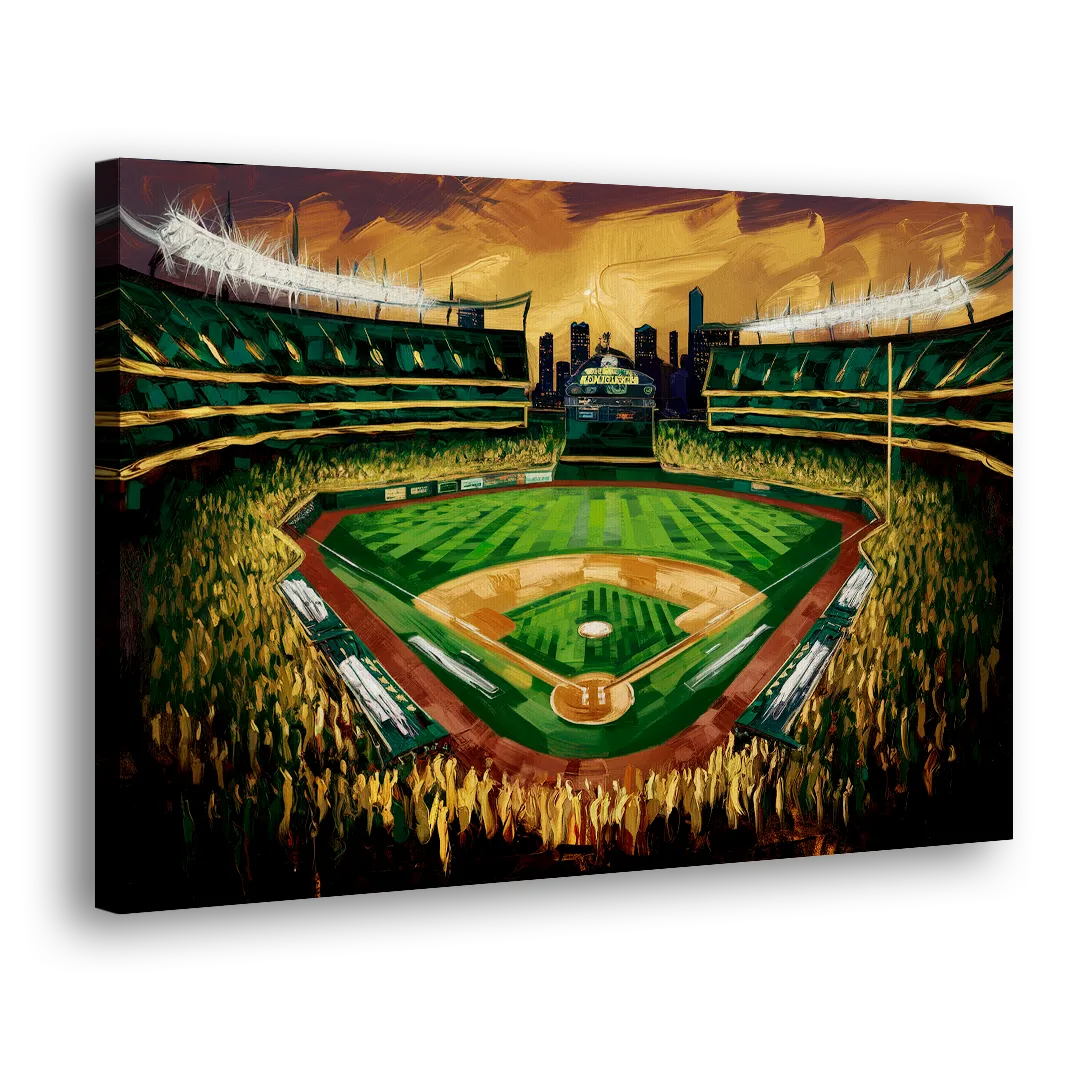 Oakland Athletics Stadium - Canvas Print Art Sides