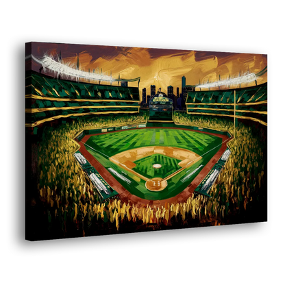Oakland Athletics Stadium - Canvas Print Art Sides