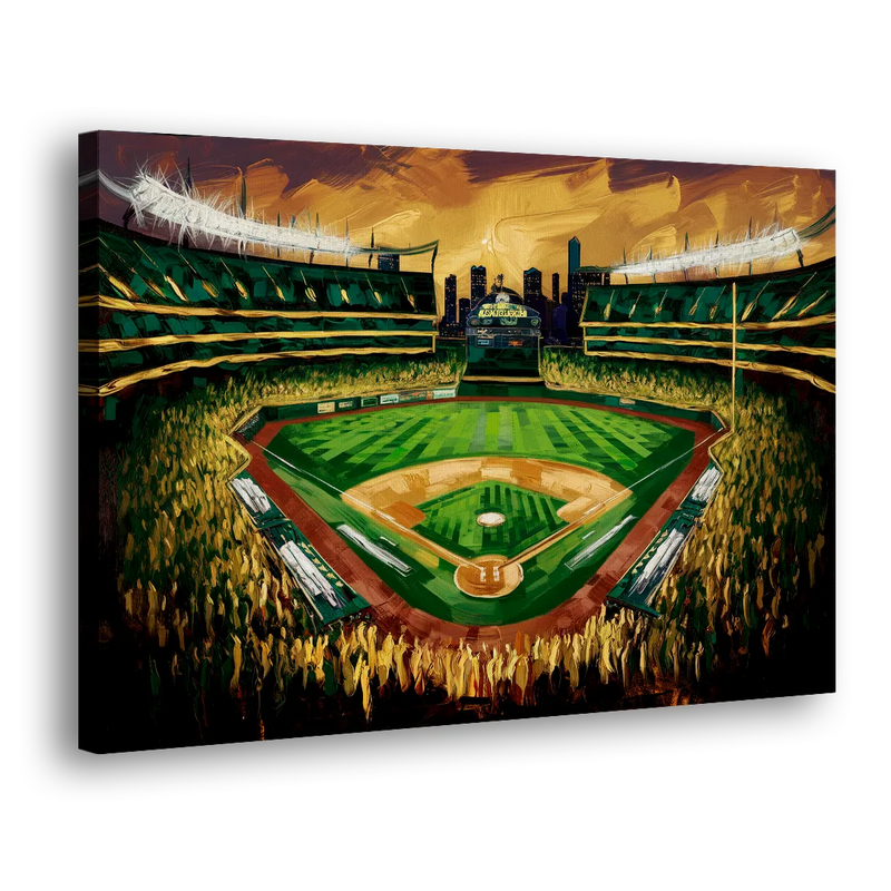Oakland Athletics Stadium - Canvas Print Art Sides