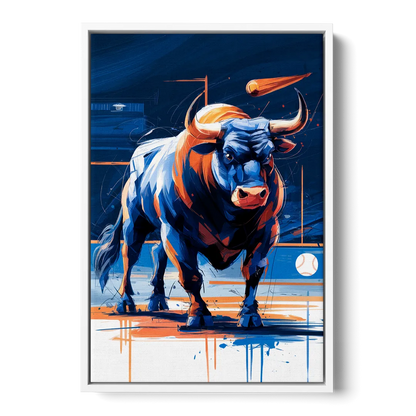 Durham Bulls Baseball Tribute - White Frame Canvas