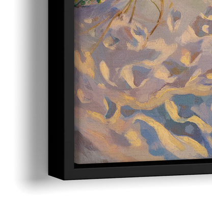 Long Beach Island Sunrise Glow - Close-Up Black Frame Canvas