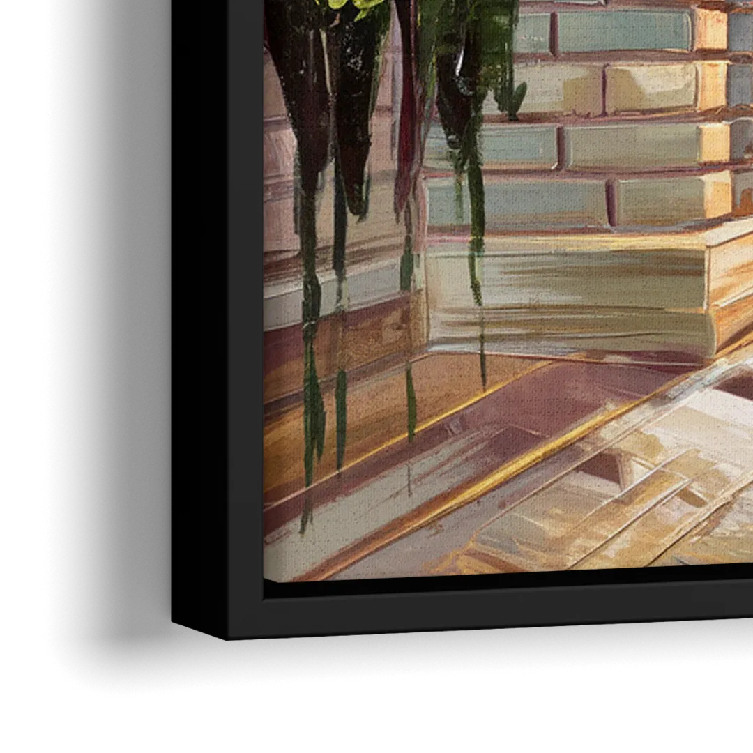 Greensboro Historic Architecture - Close-Up Black Frame Canvas