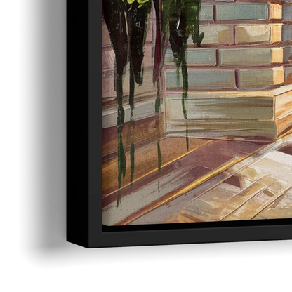 Greensboro Historic Architecture - Close-Up Black Frame Canvas
