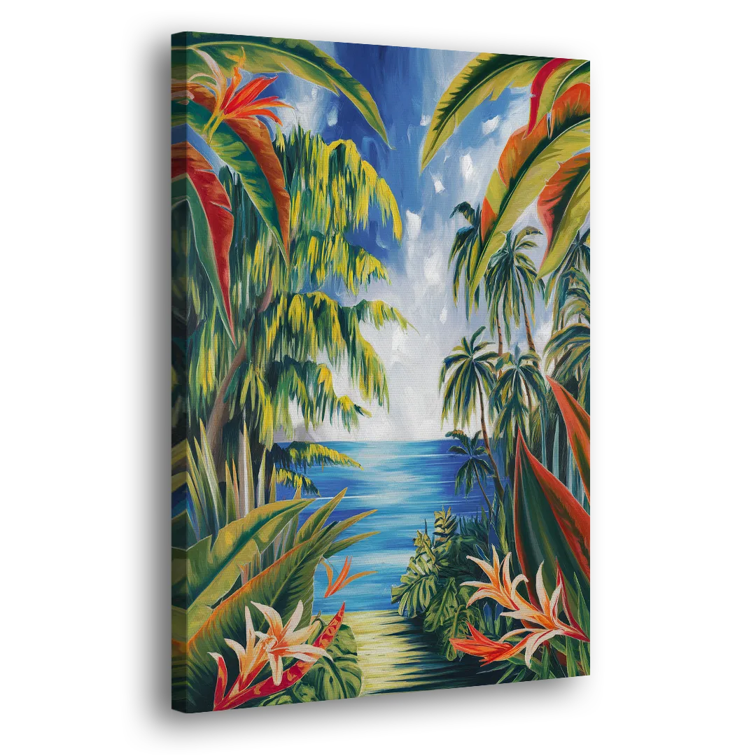 Corona Palm Tree Paradise - Canvas Print Art Sides