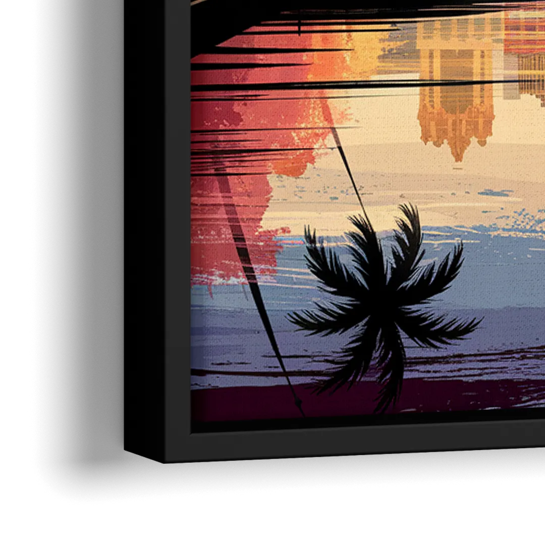 Tampa Historic Ybor City - Close-Up Black Frame Canvas