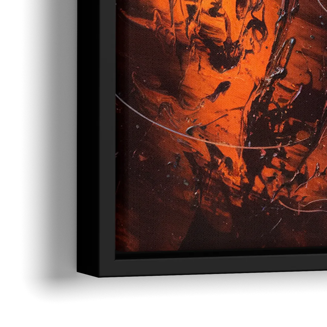 Fort Wayne Basketball Pride - Close-Up Black Frame Canvas