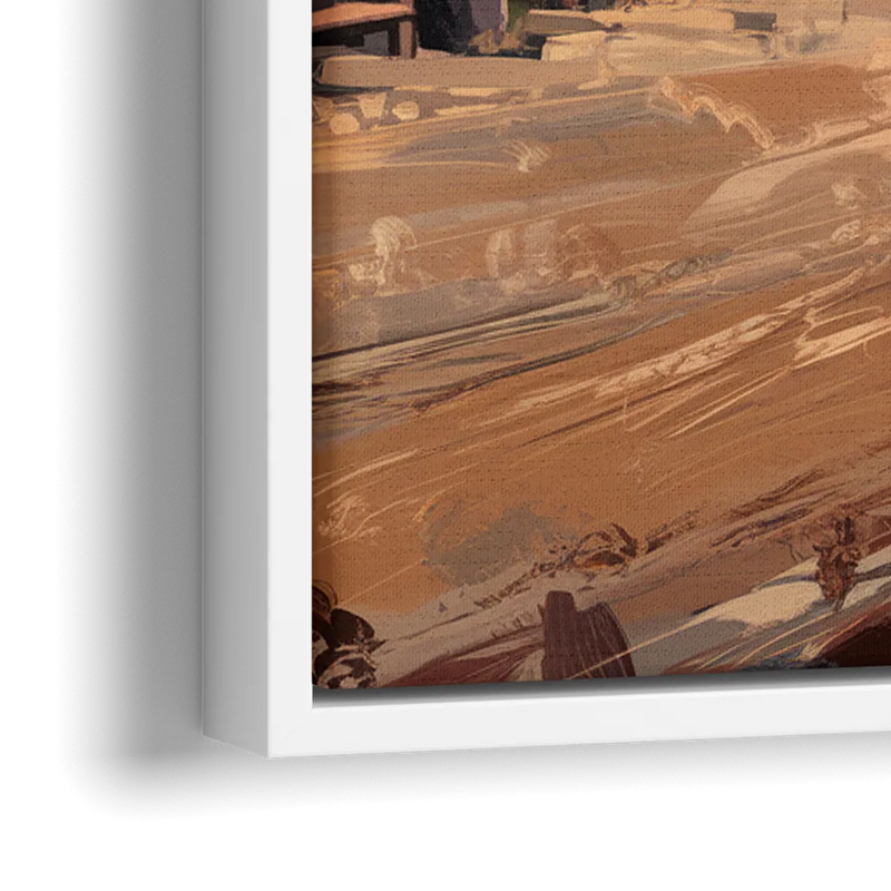 Tombstone Old West Charm - Close-Up White Frame Canvas