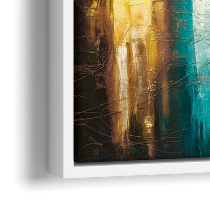 Dallas Iconic Skyline - Close-Up White Frame Canvas