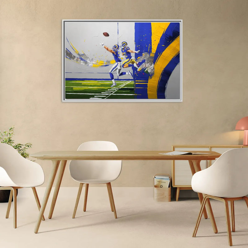 Los Angeles Rams Super Bowl Champions - Living Room White Frame Canvas