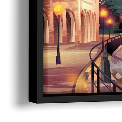 San Antonio Downtown Vibes - Close-Up Black Frame Canvas