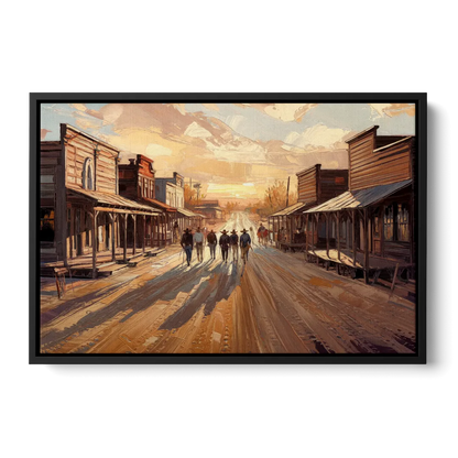 Tombstone Historic Main Street - Black Frame Canvas