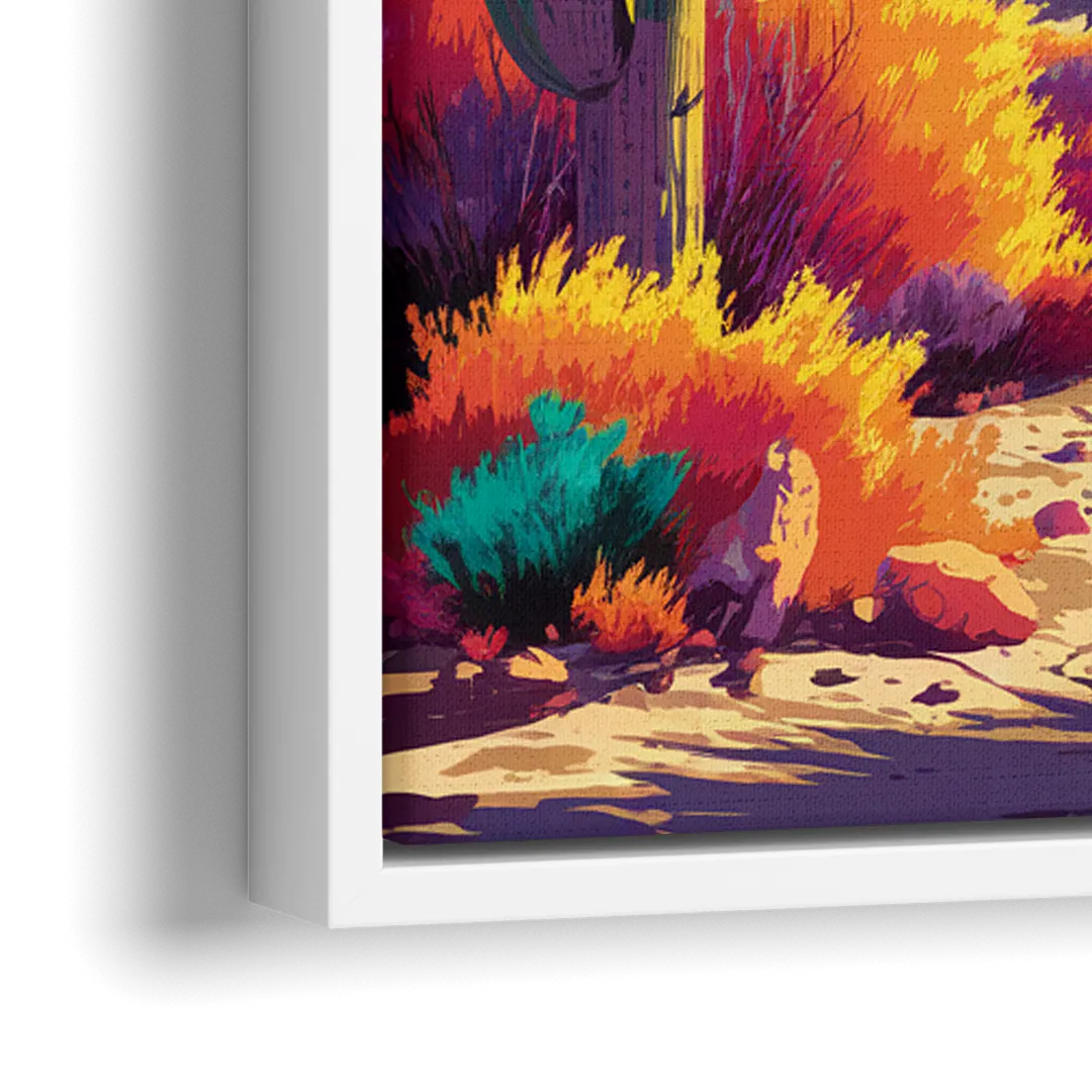 Bisbee Colorful Southwest Vibes - Close-Up White Frame Canvas