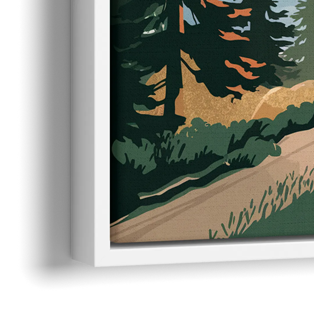 Huntsville Scenic Mountain View - Close-Up White Frame Canvas