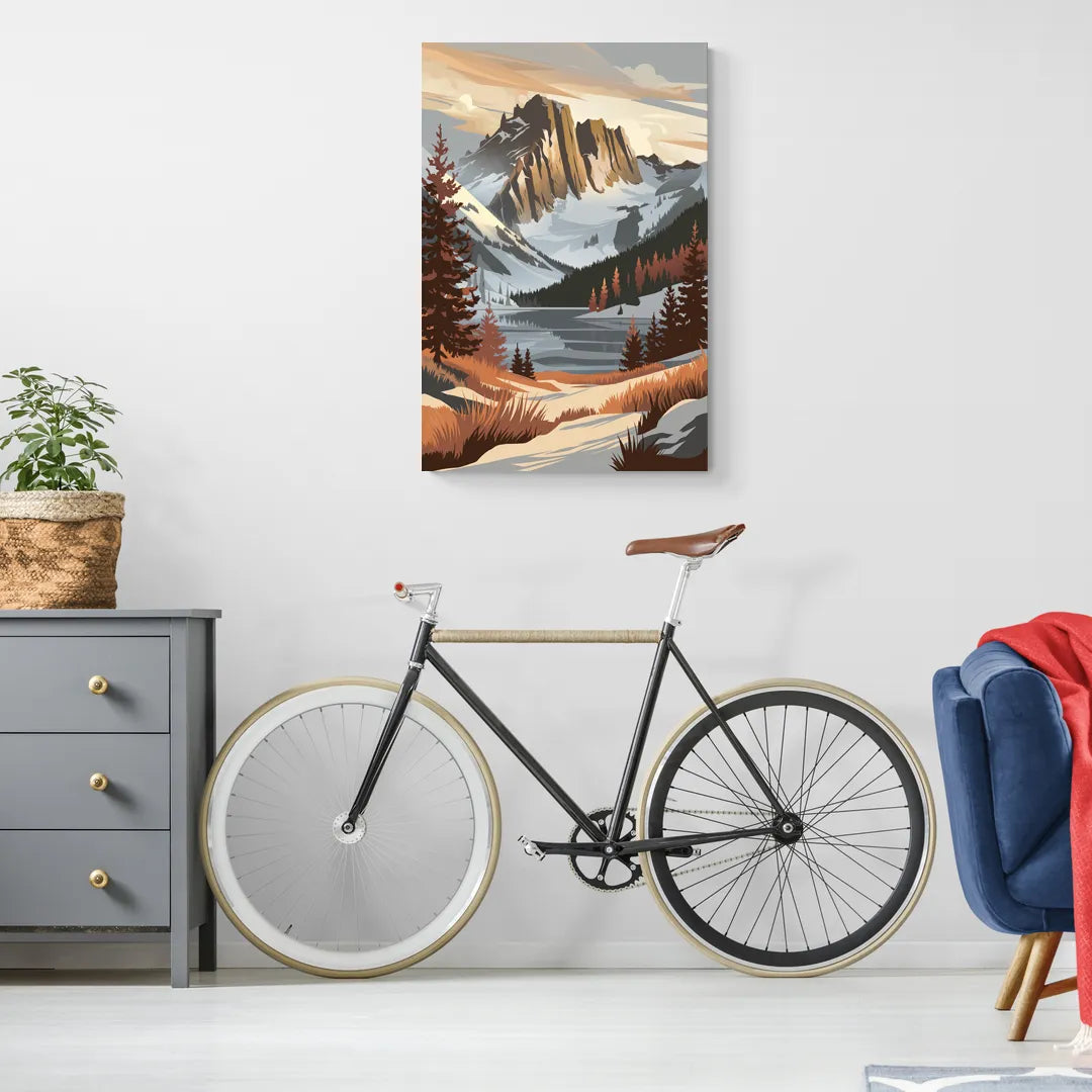 Vail Snowy Peaks - Canvas Wall Art Living Room