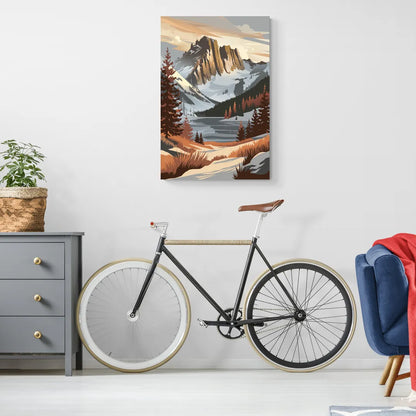 Vail Snowy Peaks - Canvas Wall Art Living Room