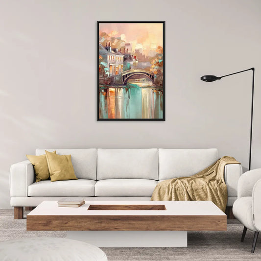 New Hope Artistic Skyline - Living Room Black Frame Canvas
