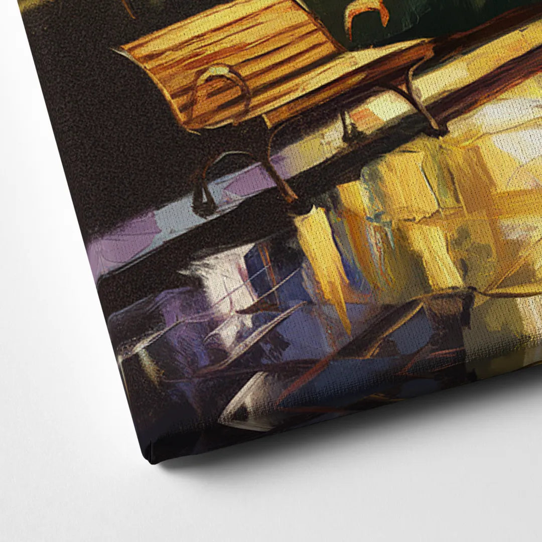 Tulsa Night Lights Canvas Close Up