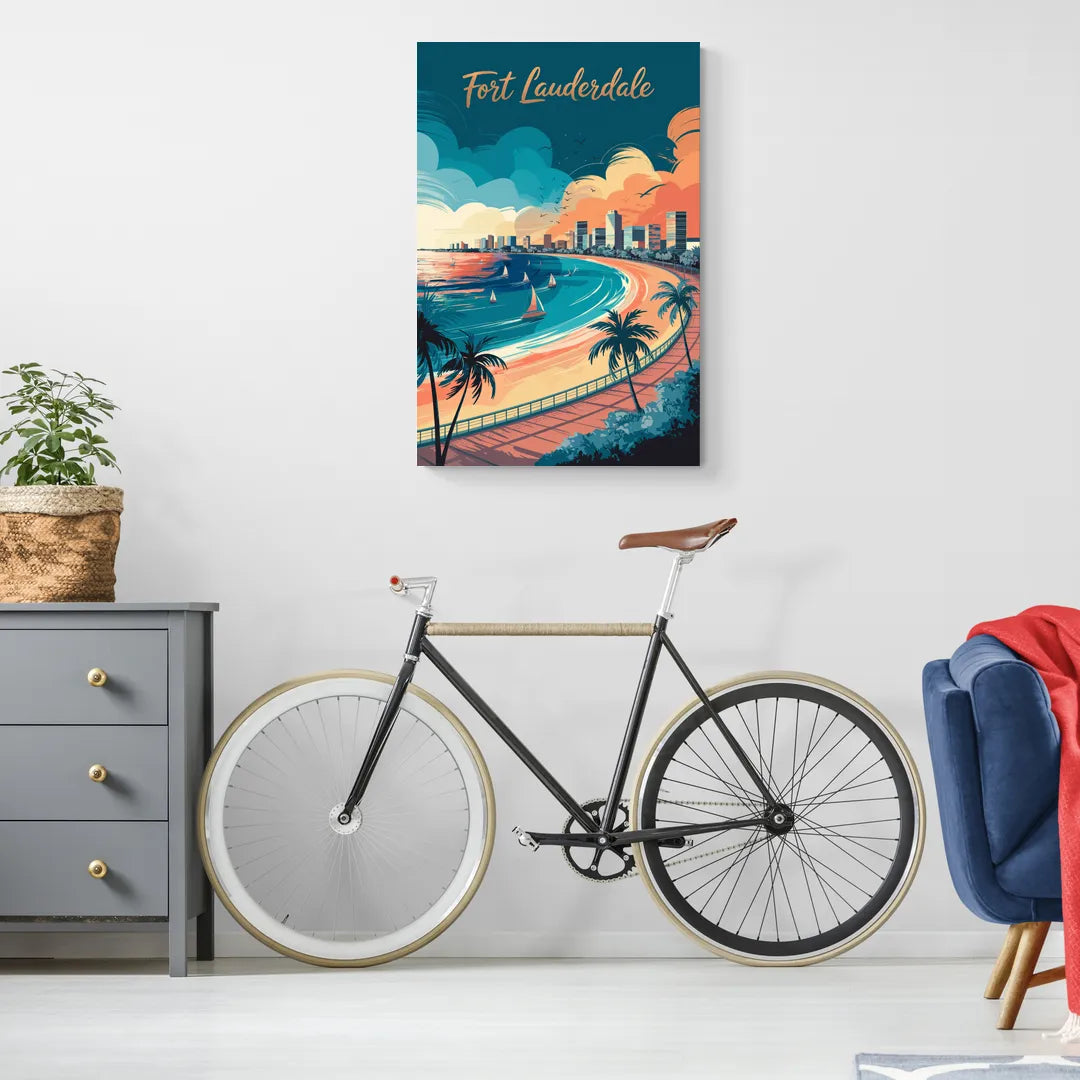 Fort Lauderdale Oceanfront Views - Canvas Wall Art Living Room