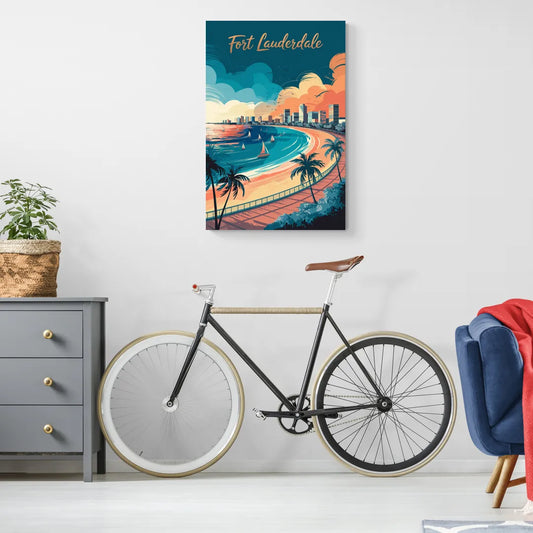 Fort Lauderdale Oceanfront Views - Canvas Wall Art Living Room