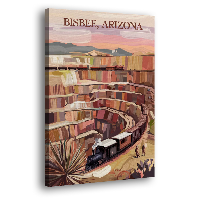 Bisbee Copper Mining Heritage - Canvas Print Art Sides
