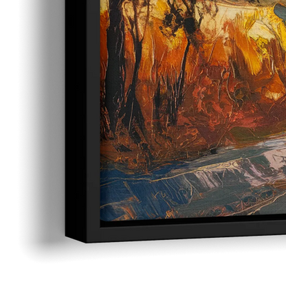 Lancaster Sunset Views - Close-Up Black Frame Canvas