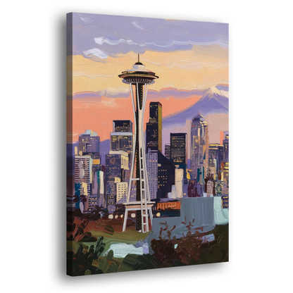 Seattle Skyline from Kerry Park - Canvas Print Art Sides