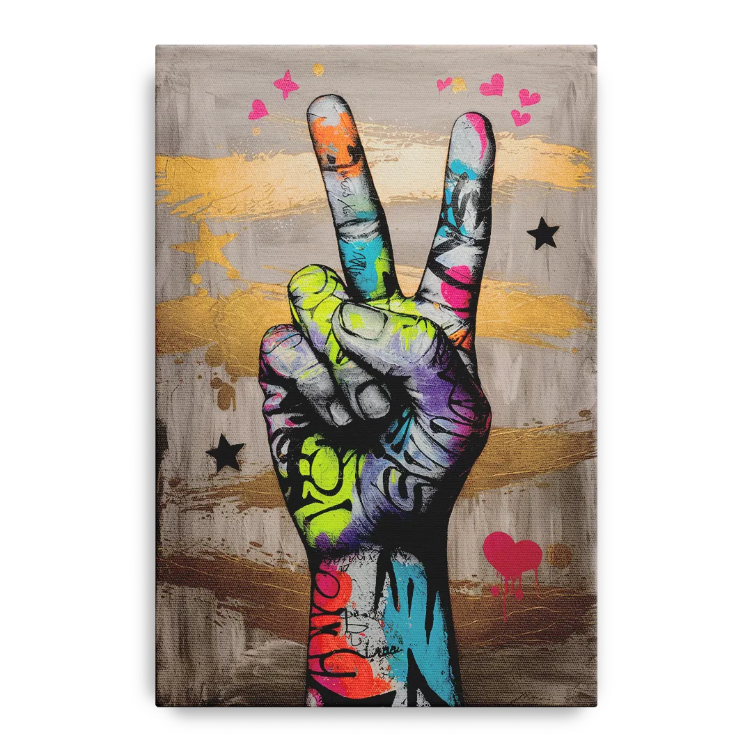 Houston Bold Graffiti - Canvas Wall Art