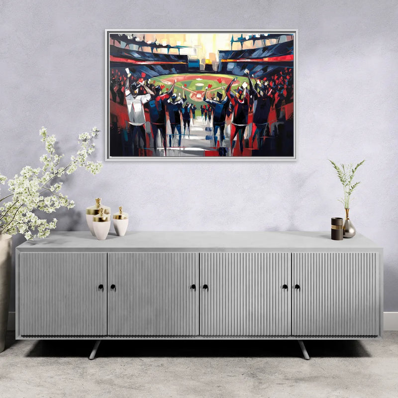 Salem Red Sox Fans - Living Room White Frame Canvas
