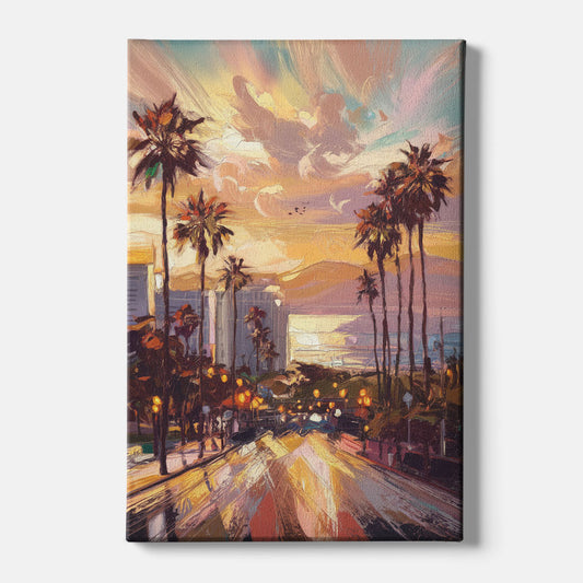 Los Angeles Golden Hour - Canvas Wall Art