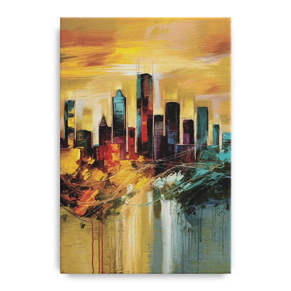 Houston Skyline View - Canvas Wall Art