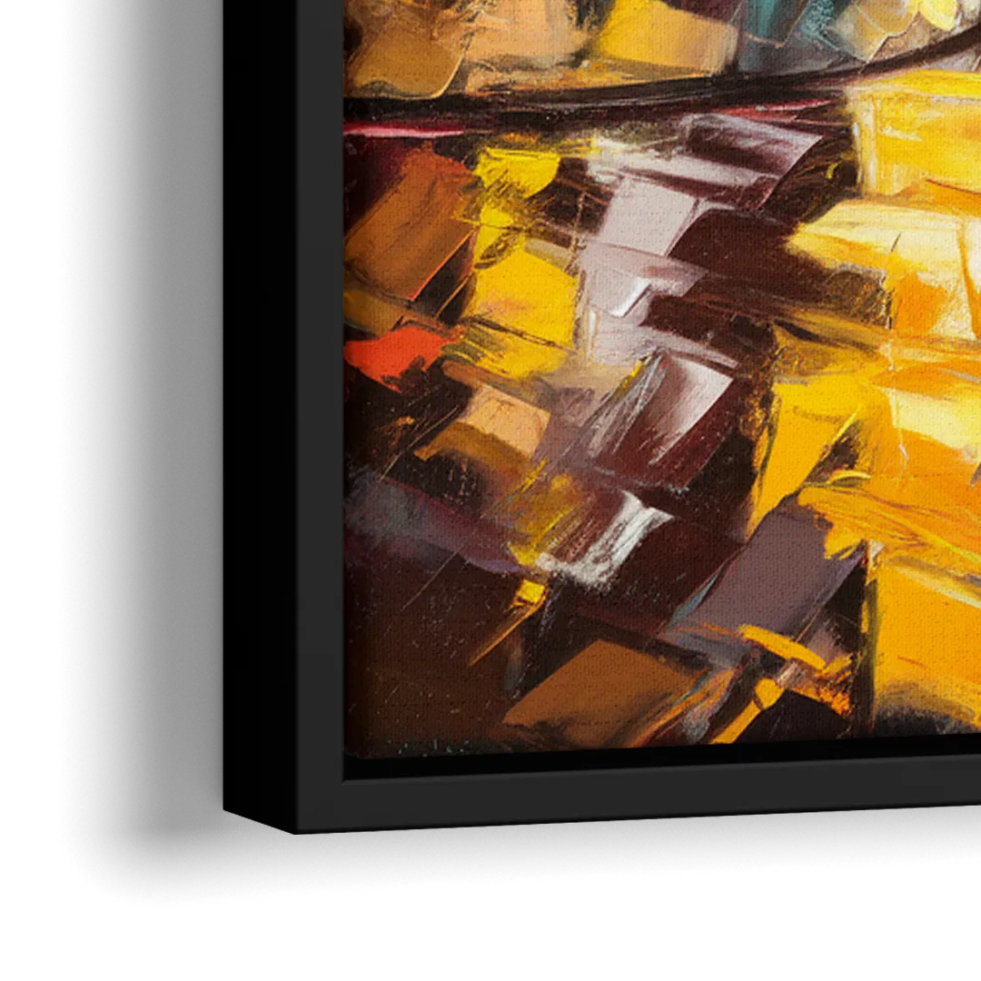 Burlington Urban Street Scenes - Close-Up Black Frame Canvas