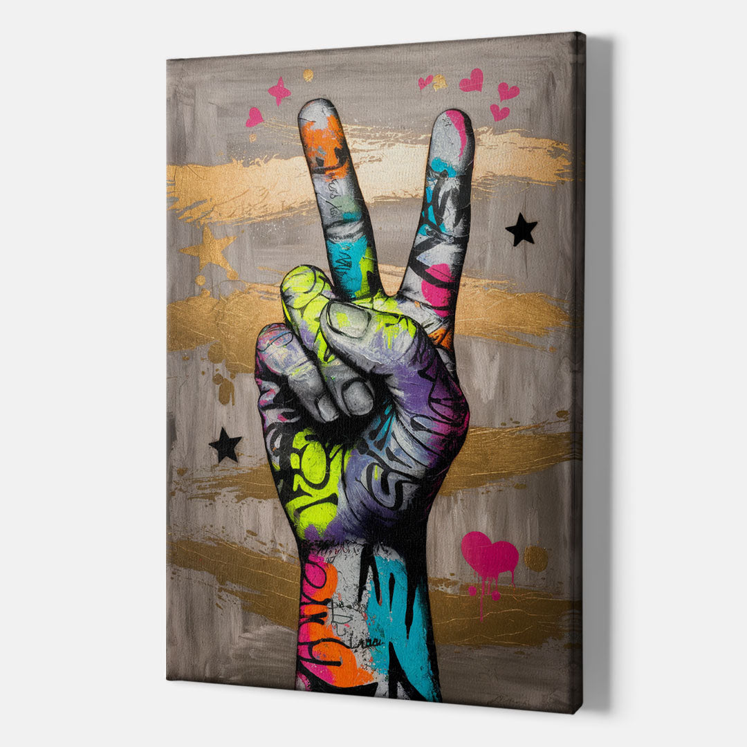 Houston Bold Graffiti - Canvas Wall Art Indoor