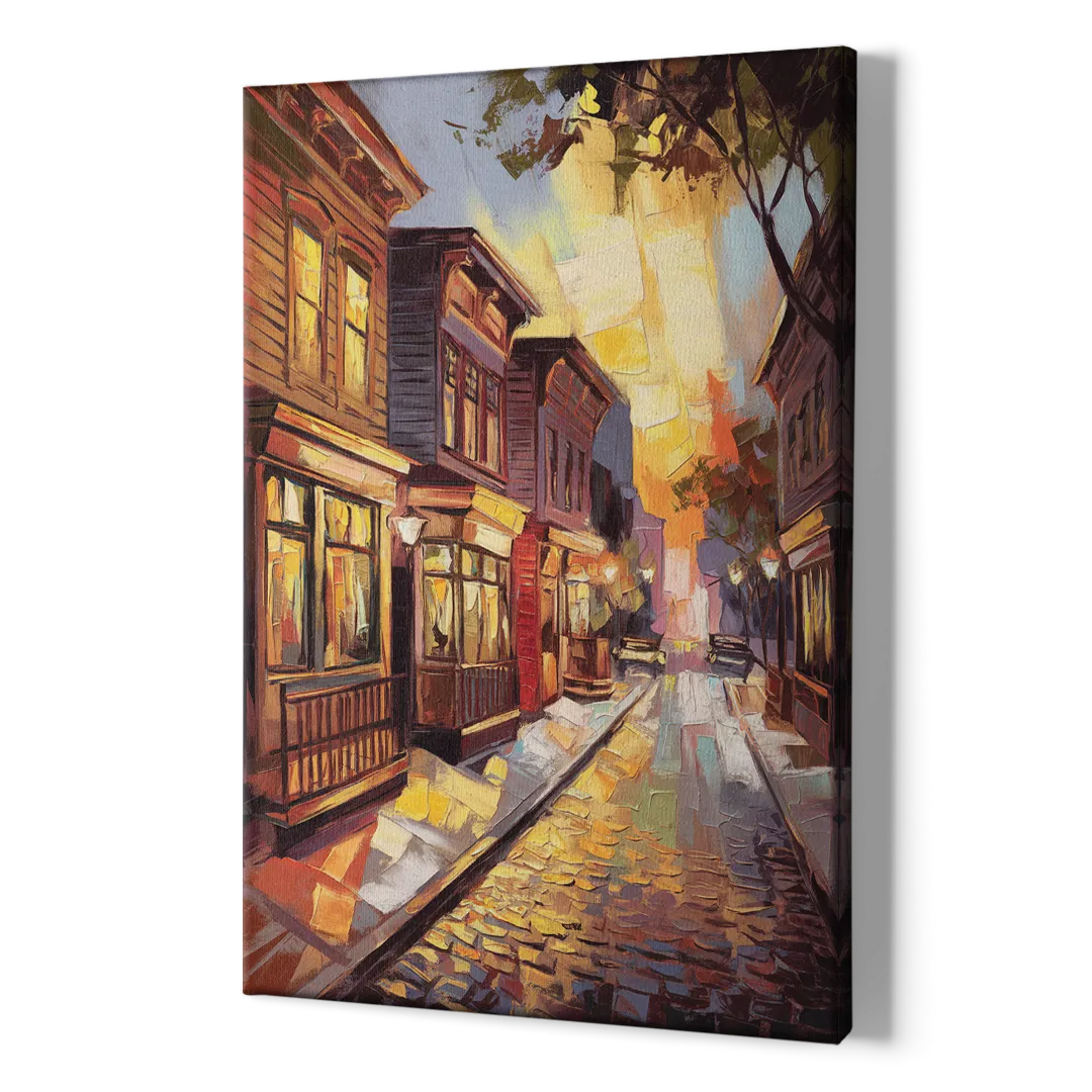 Sacramento Historic Old Town - Canvas Print Art Sides