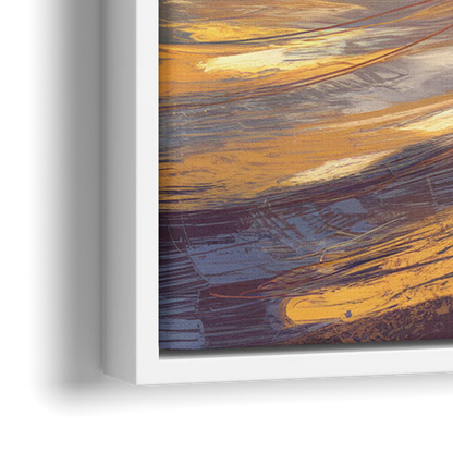 Boston Skyline with Charles River - Close-Up White Frame Canvas