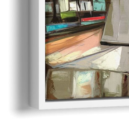 Philadelphia Love Sculpture - Close-Up White Frame Canvas