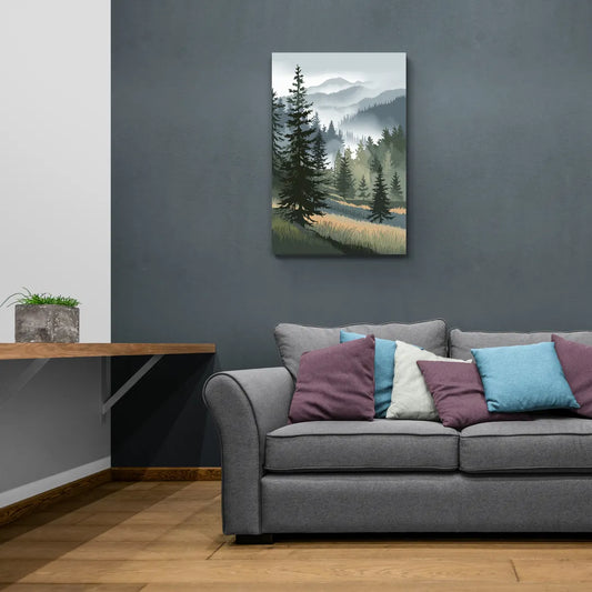 Sitka Evergreen Landscape - Canvas Wall Art Living Room