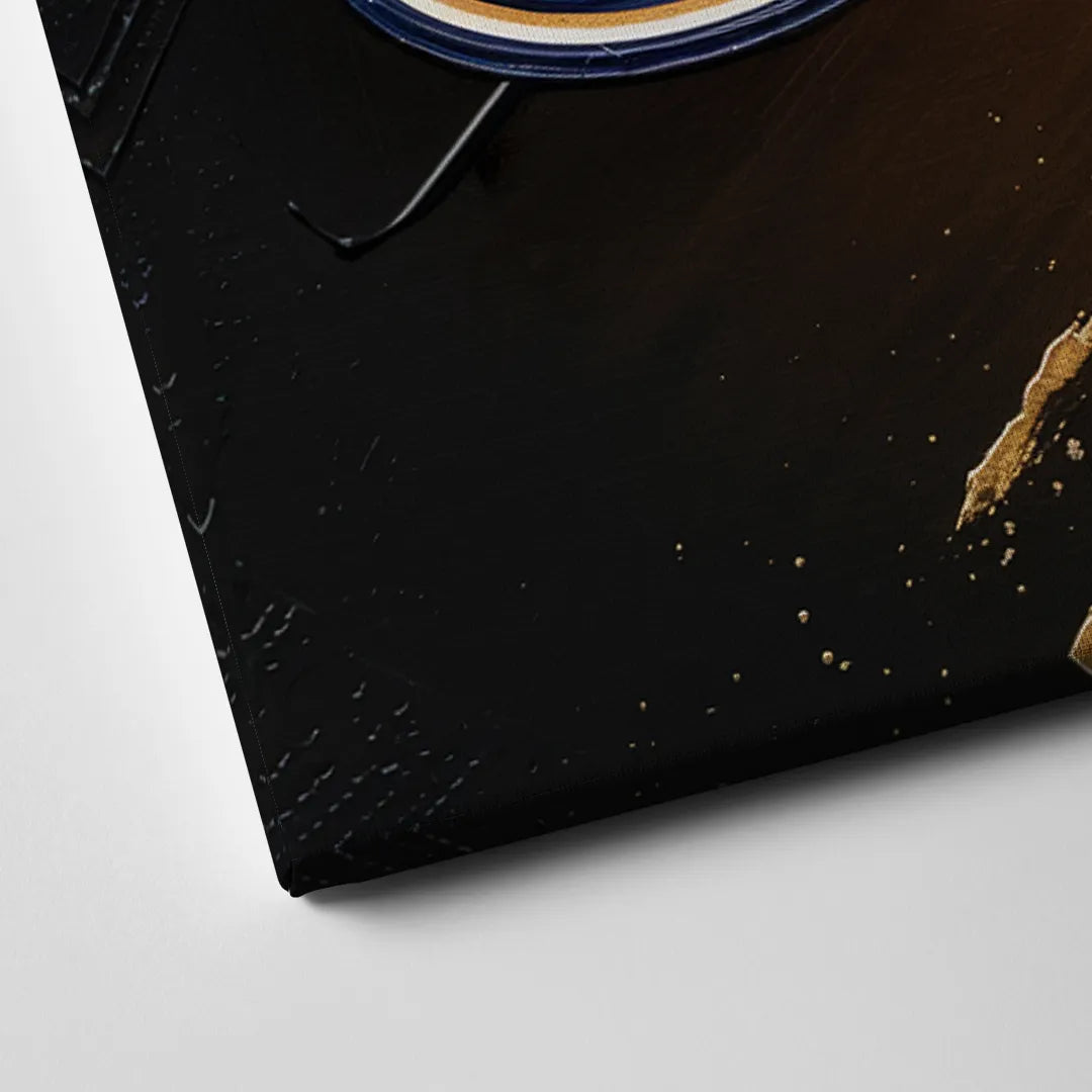 St. Louis Blues Hockey Theme Canvas Close Up