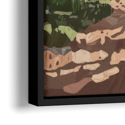 Ontario Scenic Trails - Close-Up Black Frame Canvas